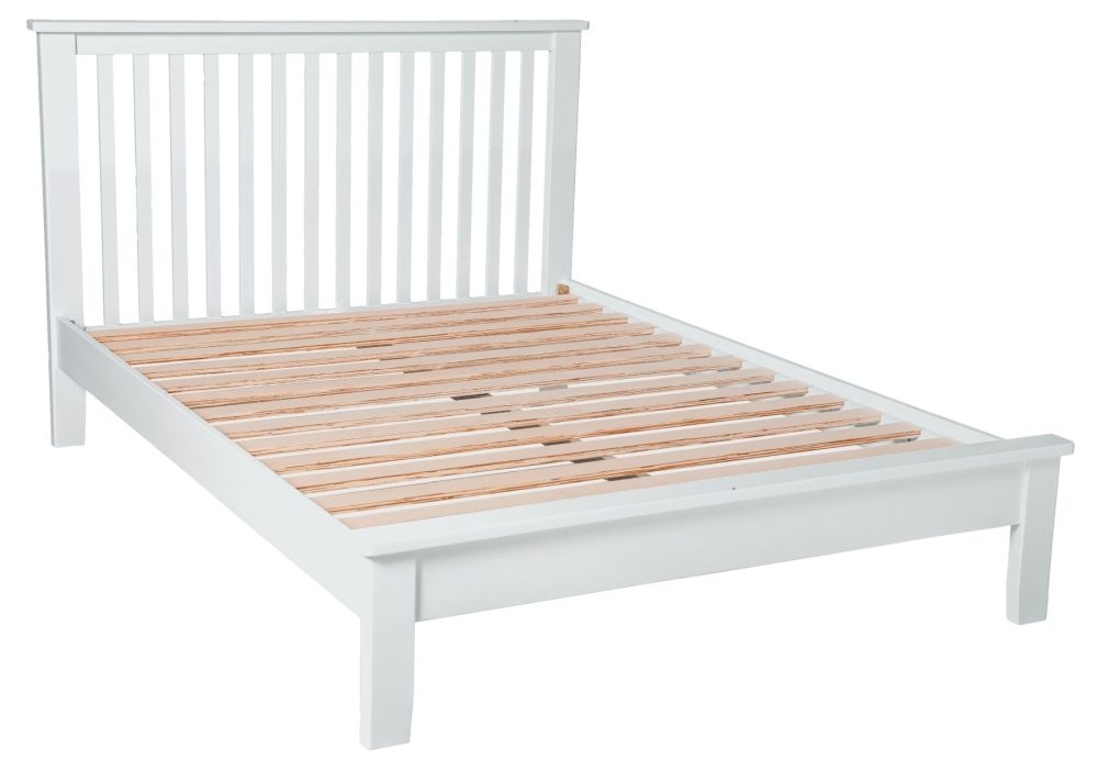 Product photograph of Henley White Painted Bed - Comes In 3ft Single 4ft 6in Single And 5ft King Size Options from Choice Furniture Superstore.